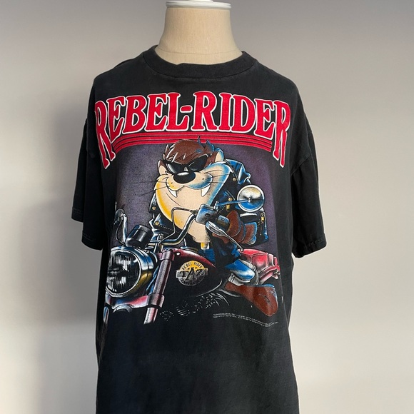 Tag Tops - Rebel-Rider Black Graphic T-Shirt